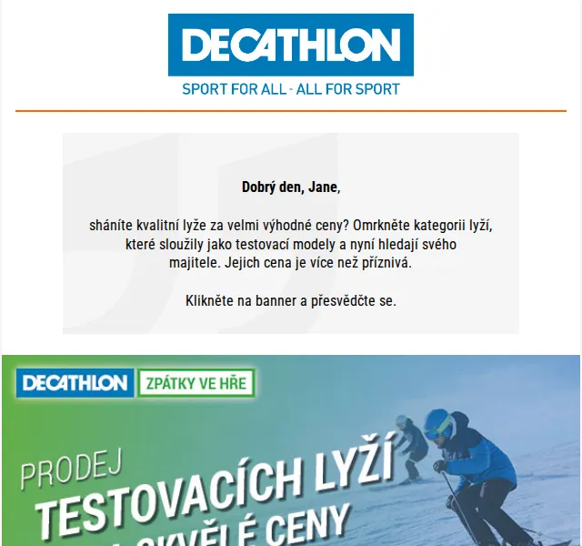 DECATHLON: testovací lyže a rozbalené produkty ve slevě – červen 2026 | Nuslet.cz