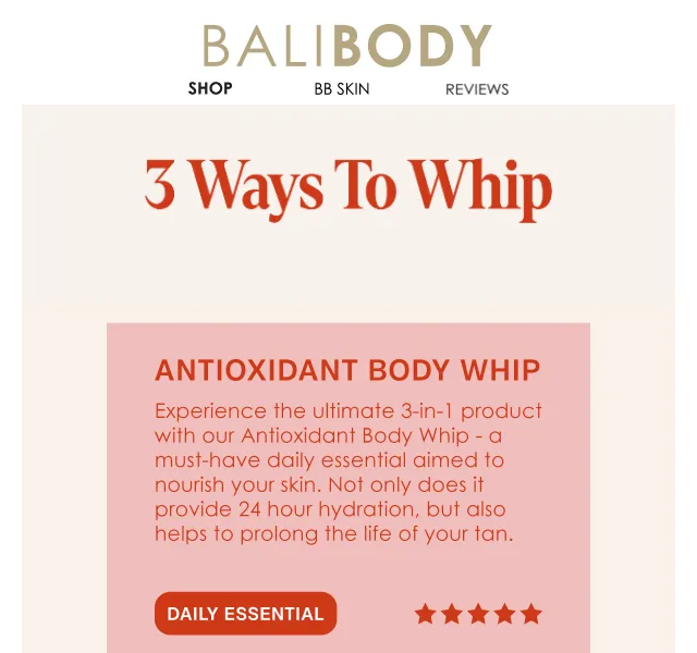 Bali Body Body Whip: Novinka na zpevnění pleti – červen 2026 | Nuslet.cz