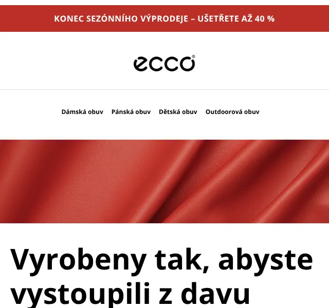 ECCO: výprodej až 40 % — červenec 2026 | Nuslet.cz