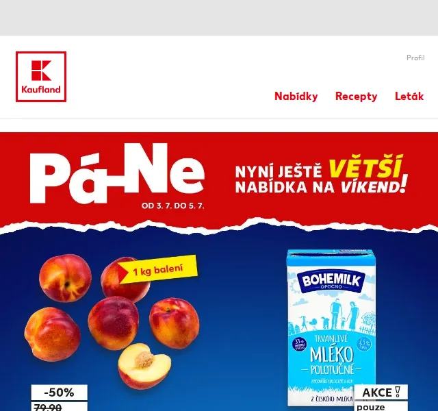 Kaufland: Víkendová nabídka – srpen 2026 | Nuslet.cz