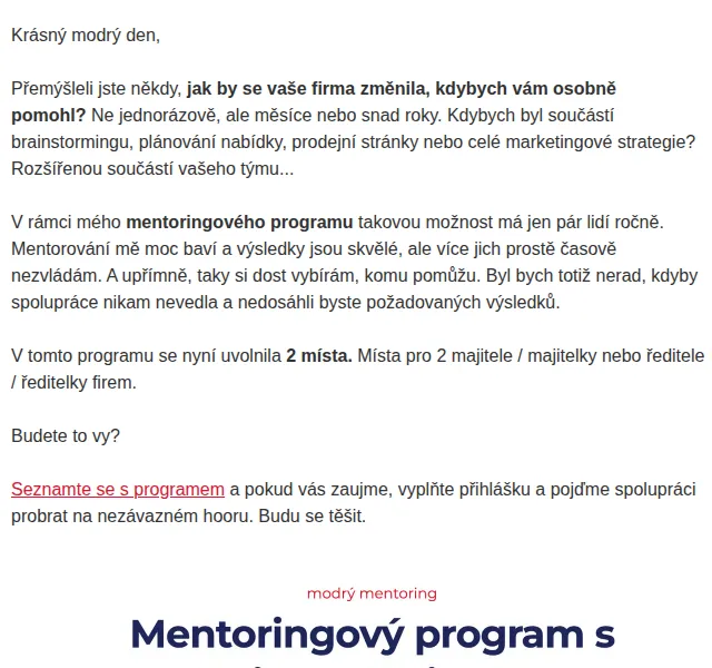 David Lörincz: mentoringový program – červen 2026 | Nuslet.cz