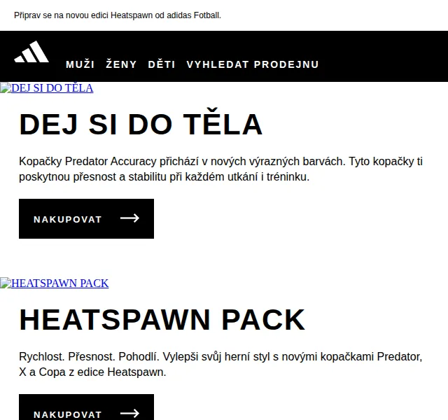 Adidas: Heatspawn edice kopaček – červen 2026 | Nuslet.cz
