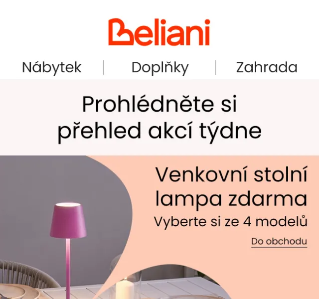 Beliani.cz: Nový nábytek a dekorace – září 2026
