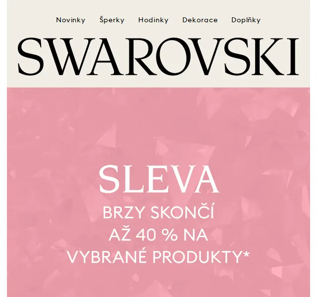 Swarovski: slevy až 40 % na šperky a dekorace – červen 2026 | Nuslet.cz