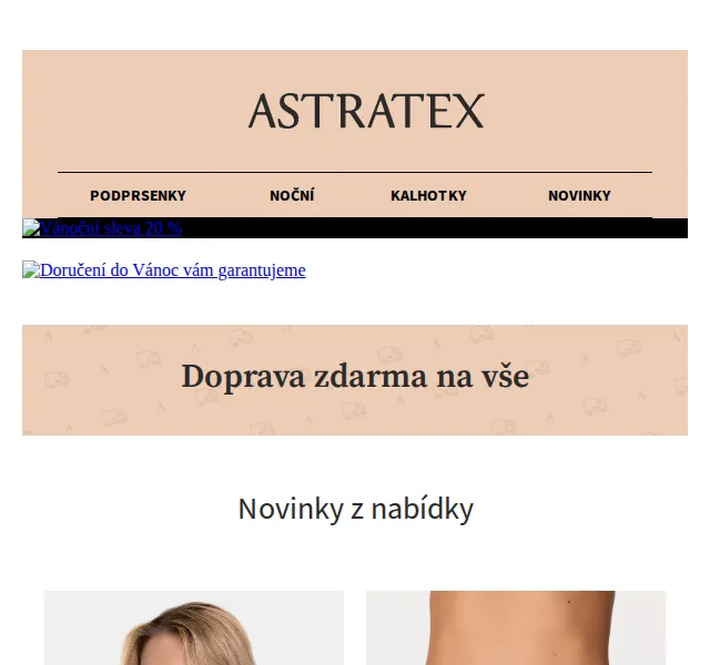 Astratex.cz: Vánoční sleva 20 % na vše – červen 2026 | Nuslet.cz