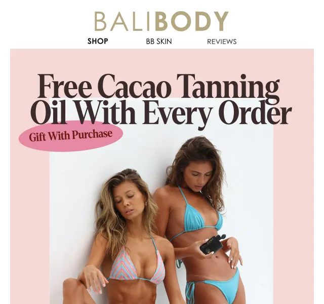 Bali Body: FREE Cacao Tanning Oil ke každé objednávce – červen 2026 | Nuslet.cz