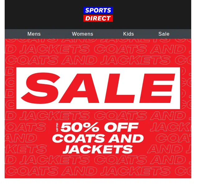 Sportsdirect: Až 50% sleva na bundy a kabáty – červen 2026 | Nuslet.cz