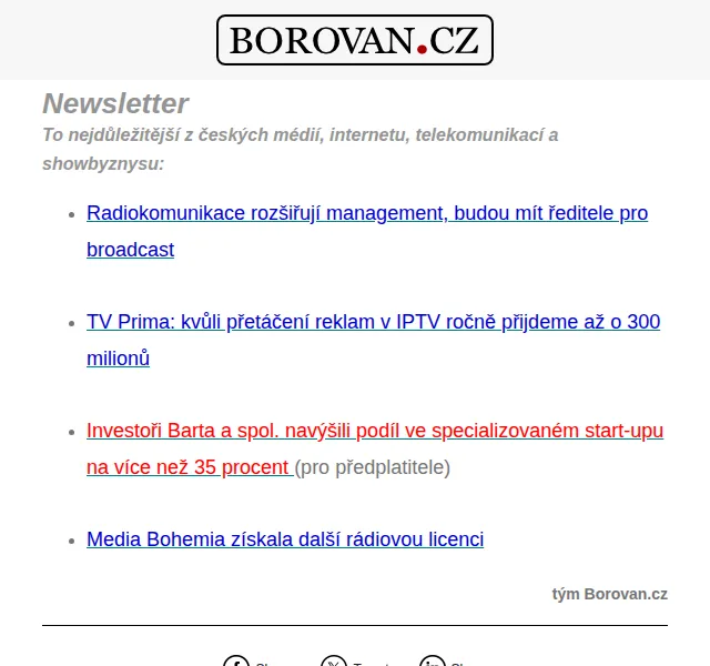 Aleš Borovan: Novinky z médií a telekomunikací – červen 2026 | Nuslet.cz