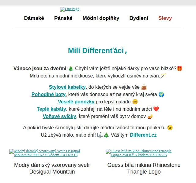 Different: Módní dárky s 15% slevou – červen 2026 | Nuslet.cz