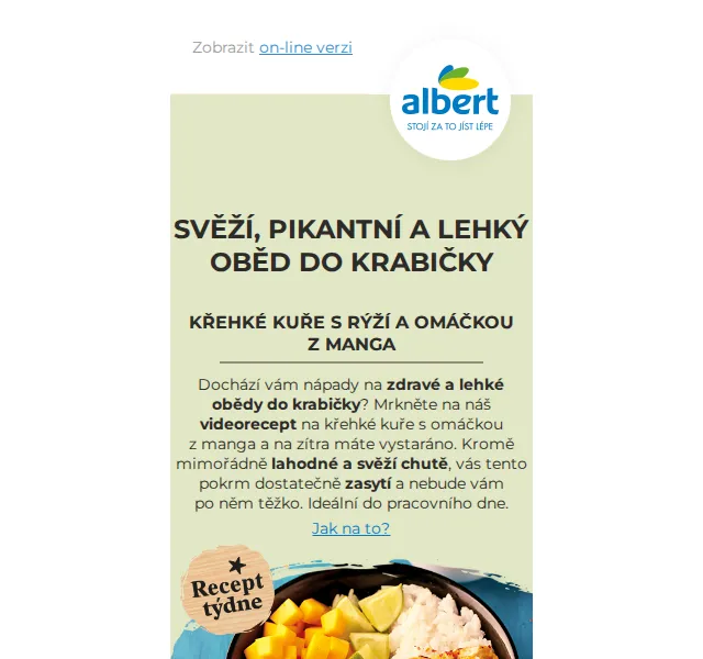 Albert: křehké kuře s mangem a 30% sleva na kávu – říjen 2026 | Nuslet.cz