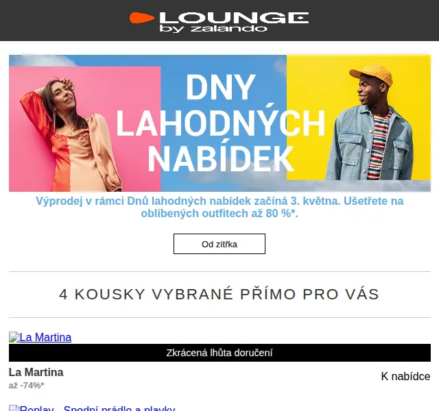 Lounge by Zalando: La Martina, Replay a Marc O'Polo – výprodej až 80 % – červen 2026 | Nuslet.cz