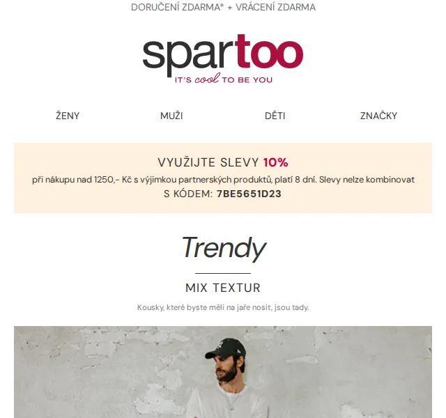 Spartoo.cz: 10 % sleva na obuv a módu – květen 2026