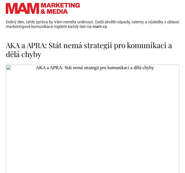 Marketing & Media: AKA a APRA kritizují stát – červen 2026 | Nuslet.cz