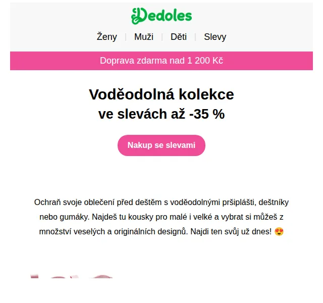 Dedoles.cz: Kolekce do deště se slevou až 35 % – červen 2026 | Nuslet.cz