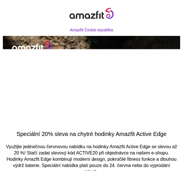 Amazfit.cz: Sleva 20 % na hodinky Amazfit Active Edge – červen 2026 | Nuslet.cz