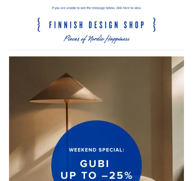 Finnish Design Shop: GUBI se slevou až 25 % – červen 2026 | Nuslet.cz