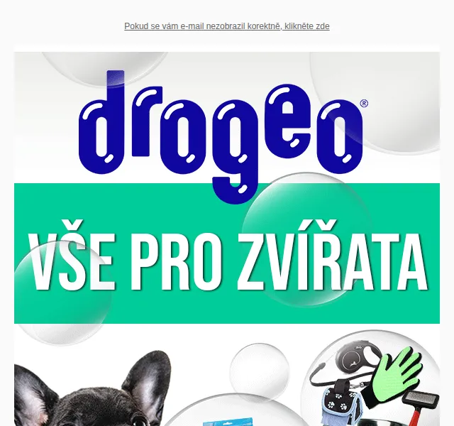 Drogeo: Krmivo a potřeby pro mazlíčky – červen 2026 | Nuslet.cz