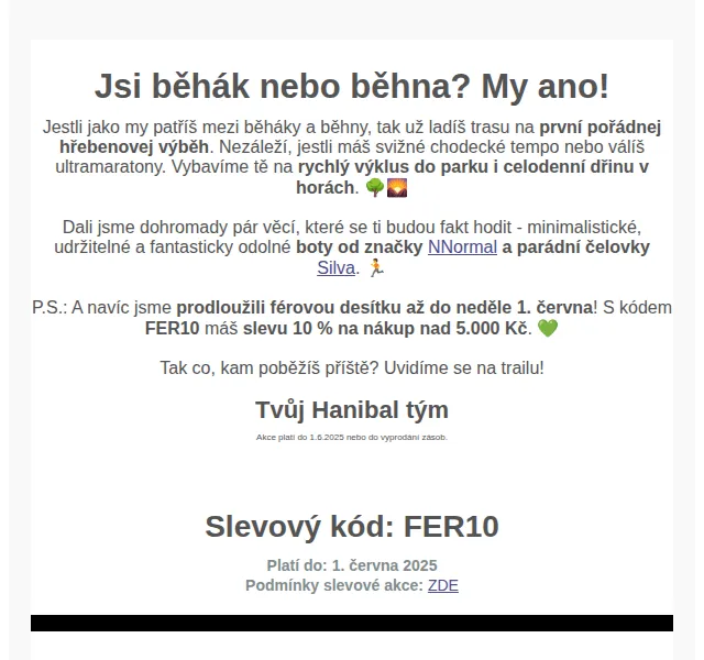 Hanibal.cz: Trail running výbava NNormal a Silva se slevou 10% – červenec 2026 | Nuslet.cz