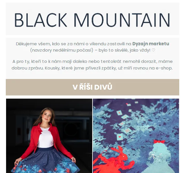 Black Mountain: nová limitovaná kolekce V říši divů – červen 2026 | Nuslet.cz