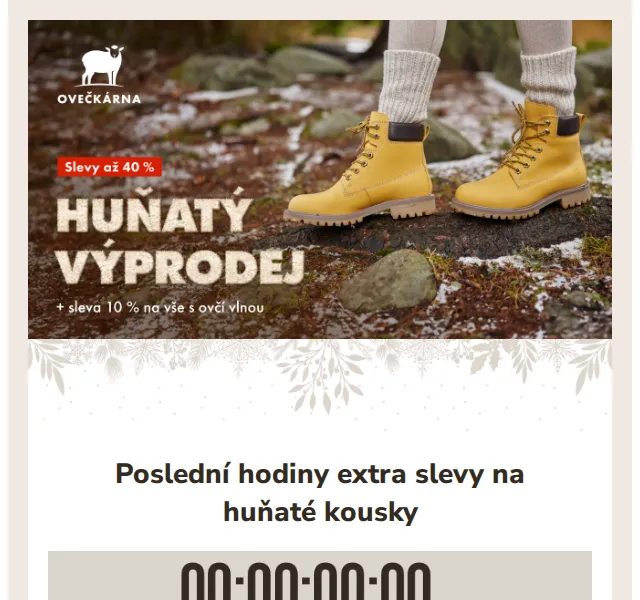 Ovečkárna: Výprodej až -40 % na vlněné kousky – červen 2026 | Nuslet.cz