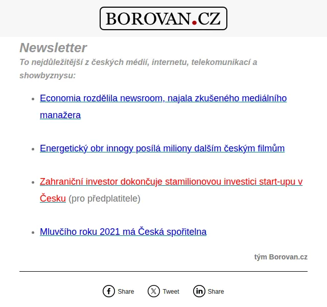 Aleš Borovan: Novinky z českých médií a filmů – červen 2026 | Nuslet.cz