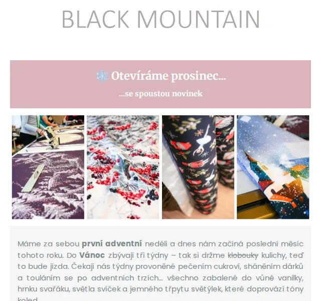 Black Mountain: Nová kolekce kostek a sukní – prosinec 2025 | Nuslet.cz