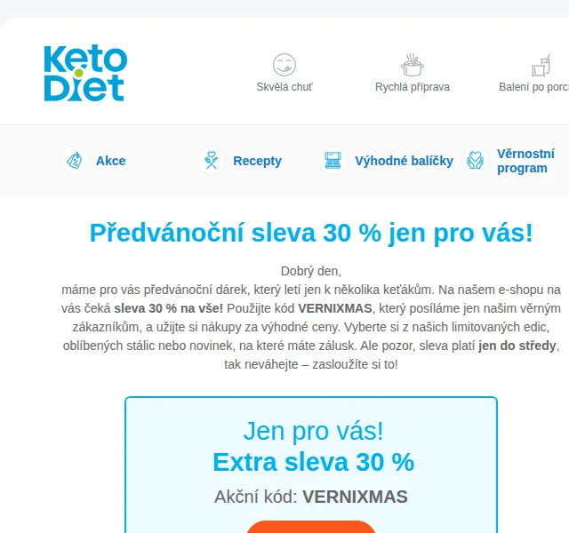 KetoDiet: sleva 30 % na vše – červen 2026 | Nuslet.cz