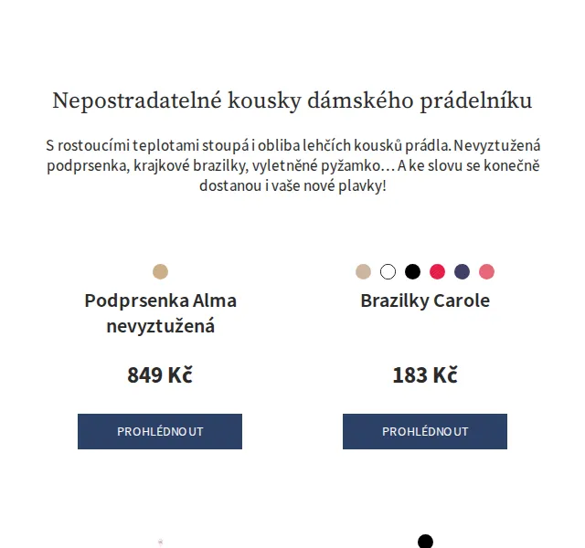 Astratex: Až −40 % na dámské spodní prádlo, plavky a pyžama – červen 2026 | Nuslet.cz