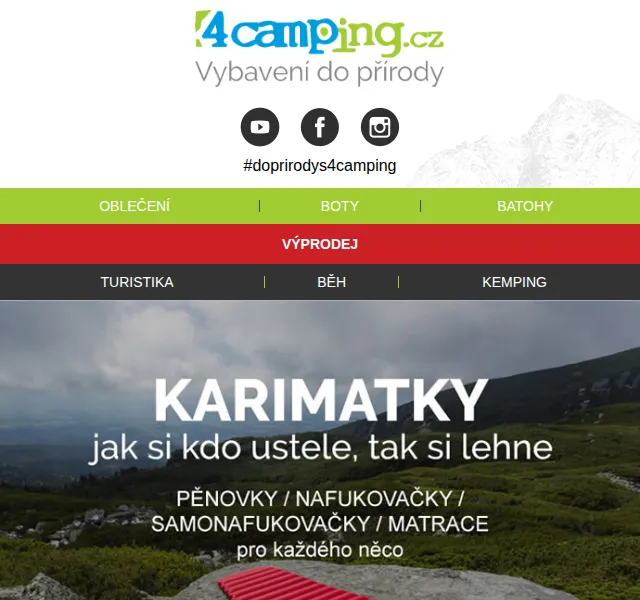 4camping: Karimatky – červen 2026 | Nuslet.cz