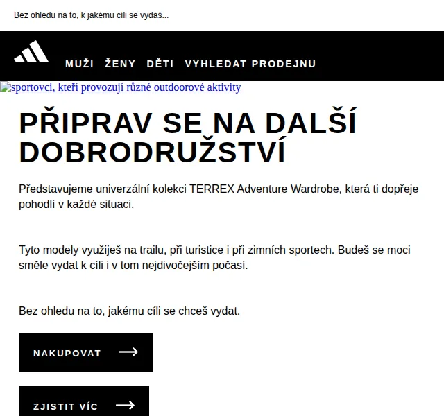 Adidas: TERREX Adventure Wardrobe kolekce – červenec 2026 | Nuslet.cz