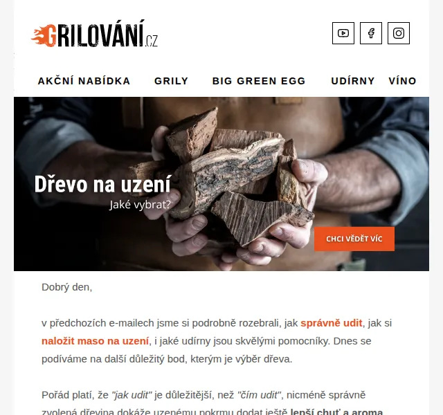 Grilování.cz: Dřevo na uzení a udící brikety – červen 2026 | Nuslet.cz
