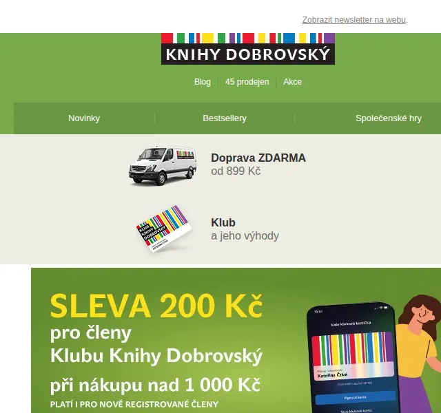 KnihyDobrovsky.cz: Sleva 200 Kč při nákupu nad 1000 Kč – červen 2026 | Nuslet.cz