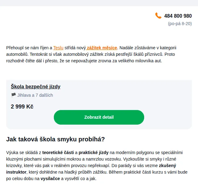 Adrop.cz: Zážitkové kurzy bezpečné jízdy – říjen 2026 | Nuslet.cz