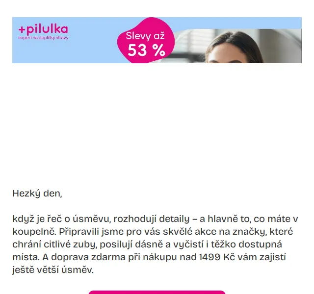 Pilulka.cz: Slevy až 53 % na ústní hygienu (Listerine, Sensodyne) – červenec 2026 | Nuslet.cz