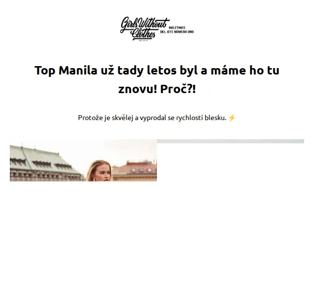 Girls Without Clothes: Top Manila Bambusový top za 890 Kč – červen 2026 | Nuslet.cz