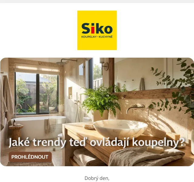 SIKO KOUPELNY: Trendy v koupelnách – speciální slevy – červenec 2026 | Nuslet.cz