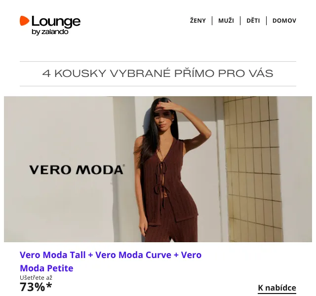 Lounge by Zalando: Levi's, Vero Moda až -75 % | červenec 2026
