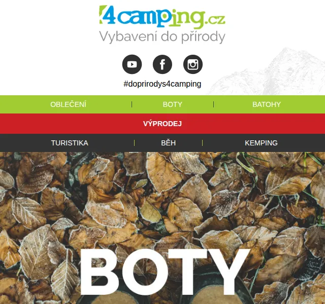 4camping.cz: Boty a outdoor až 50 % – červen 2026 | Nuslet.cz