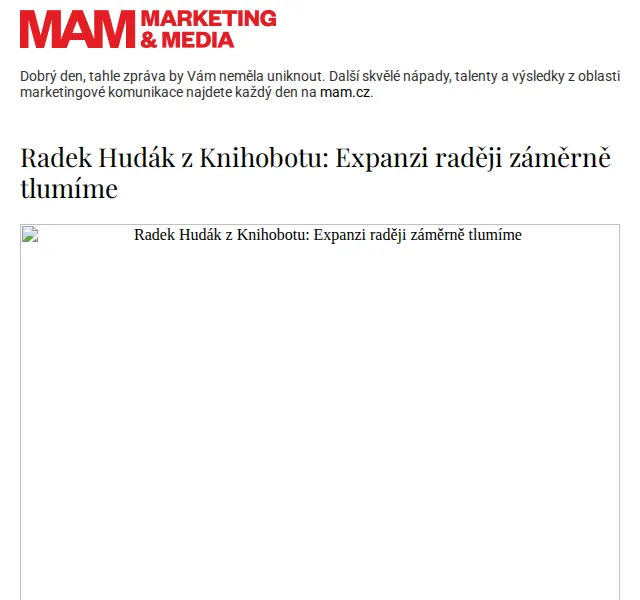 Marketing & Media: Radek Hudák z Knihobotu – červenec 2026 | Nuslet.cz