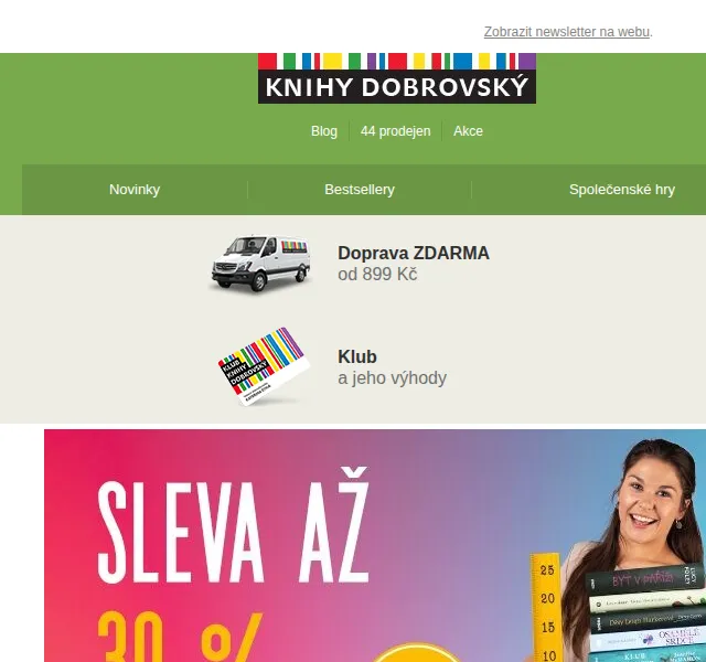 KnihyDobrovsky.cz: Až 30% sleva na knihy a hry – červen 2026 | Nuslet.cz