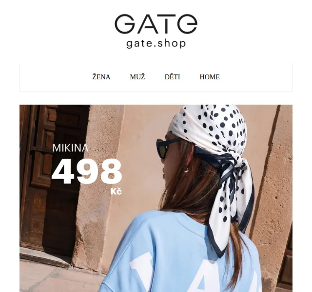 Gate.shop: letní móda od 98 Kč – červen 2026 | Nuslet.cz