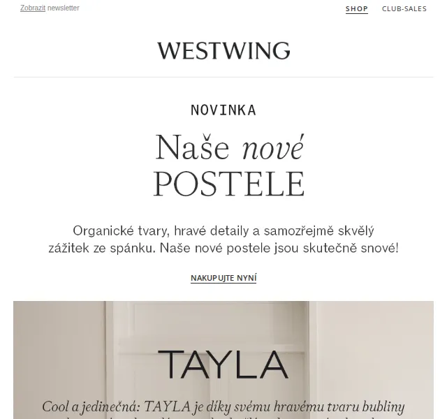 Westwing: nové postele snů – červen 2026 | Nuslet.cz