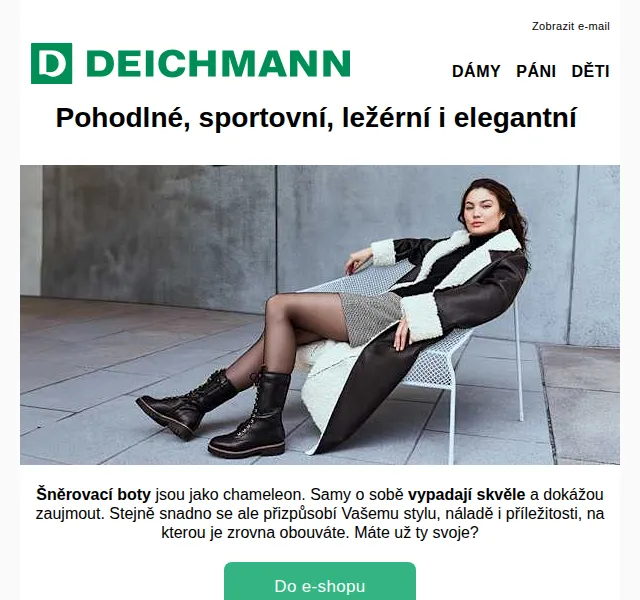 Deichmann: Šněrovací boty se slevou 30 % – duben 2026