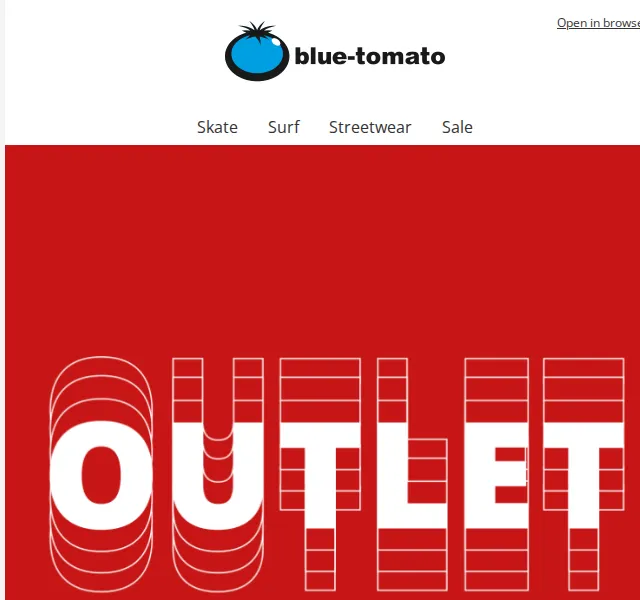 BLUE TOMATO: Outlet sleva až 50 % – červen 2026 | Nuslet.cz