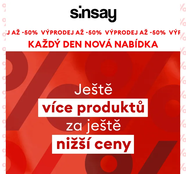 Sinsay: Ještě více produktů za ještě nižší ceny – červen 2026 | Nuslet.cz