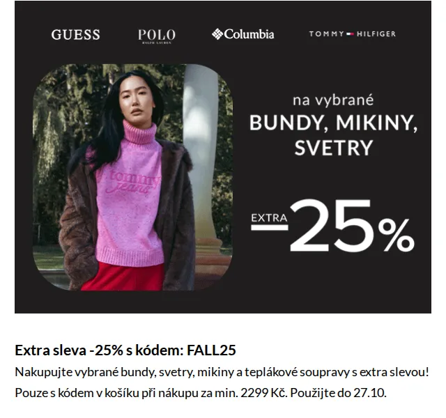 Modivo: Extra sleva -25% na podzimní bundy a svetry – červen 2026 | Nuslet.cz