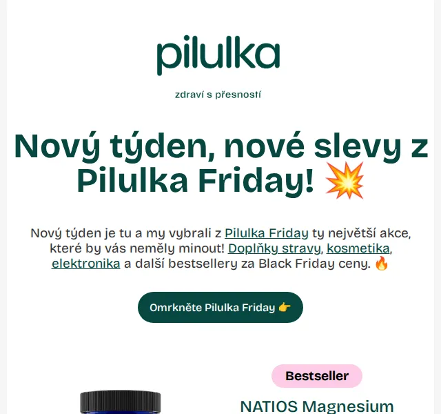 Pilulka.cz: Slevy až 81 % na Black Friday – červen 2026 | Nuslet.cz