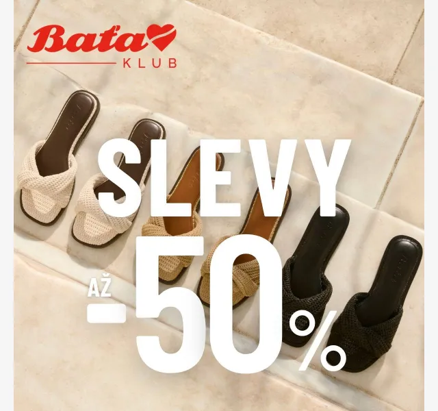 Baťa: Předprodej -50 % na boty – červen 2026 | Nuslet