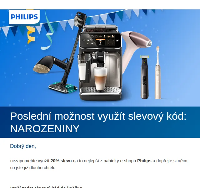 Philips: 20% sleva na celý sortiment – červen 2026 | Nuslet.cz