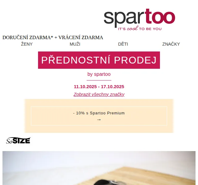 Spartoo: Až -50 % na Camper, So Size, Pepe jeans – červen 2026 | Nuslet.cz
